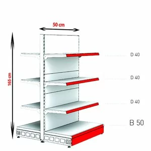 RAFTURI METAL RM-13 Înălțime-165, Lățime-50 cm