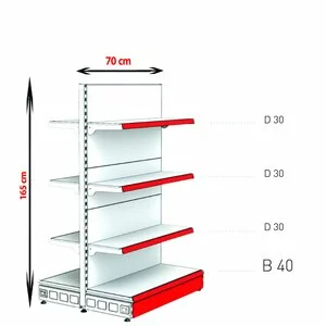 RAFTURI METAL RM-13 Înălțime-165, Lățime-70 cm, Bază:40