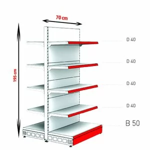 RAFTURI METAL RM-13 Înălțime-195, Lățime-70cm
