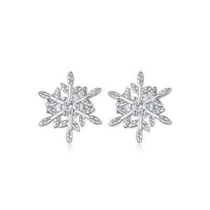 Сребърни обеци Glamour Snowflakes