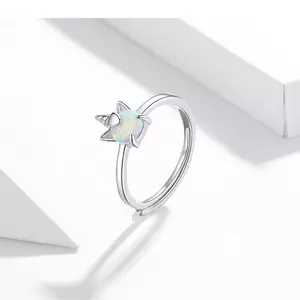 регулируем сребърен пръстен Color Unicorn