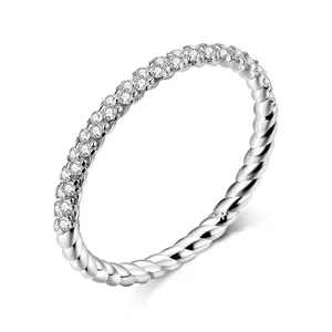 Сребърeн пръстен Crystals Chain