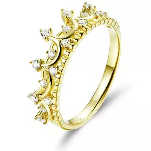 Сребърeн пръстен Golden Crown