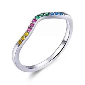 Сребърeн пръстен Multicolored Stones
