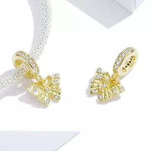 Сребърeн талисман Golden Glamour Butterfly