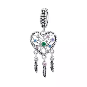 Сребърeн талисман Heart Dream Catcher