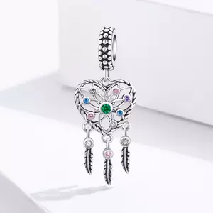 Сребърeн талисман Heart Dream Catcher