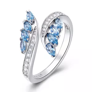 Сребърен пръстен Blue Drops Ring