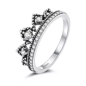 сребърен пръстен Crystal Crown
