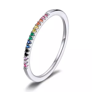 сребърен пръстен  Crystal Rainbow