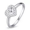Сребърен пръстен Silver Heart with Crystals