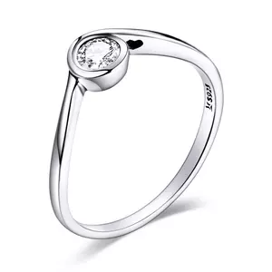 сребърен пръстен Simple Crystal