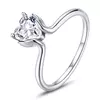 Сребърен пръстен Simple Heart Crystal picture - 1