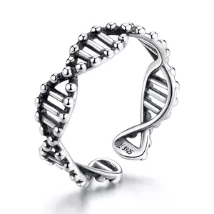 Сребърен пръстен патиниран  ADN