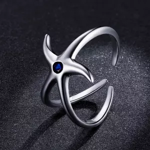Сребърен пръстен с морска звезда