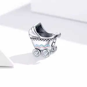 сребърен талисман Baby Stroller