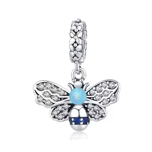 сребърен талисман Blue Bee