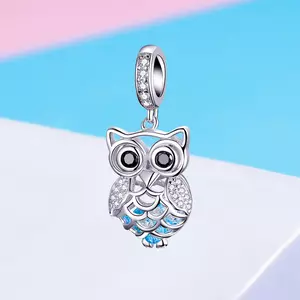 сребърен талисман Blue Owl