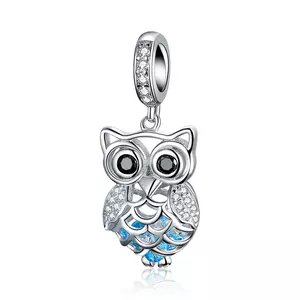сребърен талисман Blue Owl