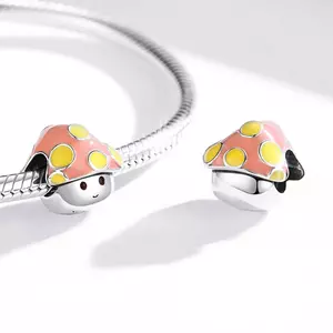 Сребърен талисман Cute Mushroom