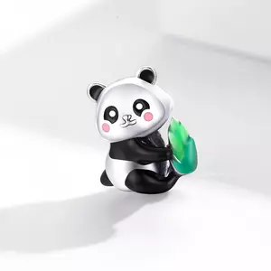 Сребърен талисман Cute Panda Bear
