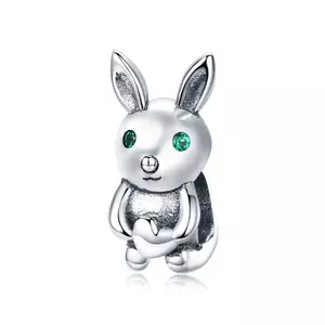 сребърен талисман  Cute Rabbit