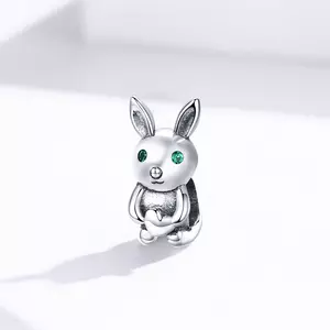 сребърен талисман  Cute Rabbit