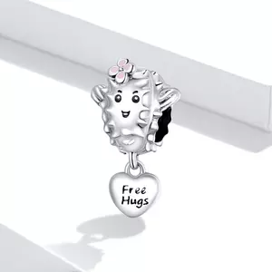 Сребърен талисман Free Hugs