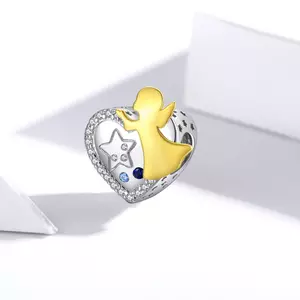 Сребърен талисман Gold Angel Heart