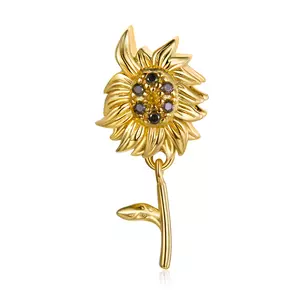 Сребърен талисман Golden Sunflower
