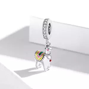 Сребърен талисман Happy Alpaca