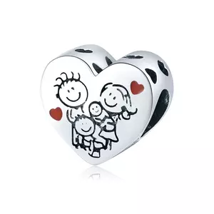 Сребърен талисман Happy Loving Family