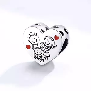 Сребърен талисман Happy Loving Family