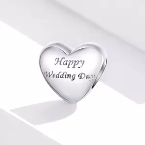 Сребърен талисман Happy Wedding Day