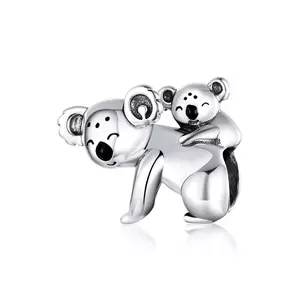 сребърен талисман Koala Family