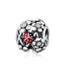 сребърен талисман Ladybug & Flowers Bead picture - 1