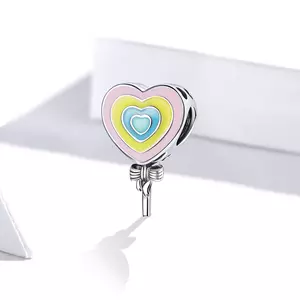 сребърен талисман Lollipop Heart