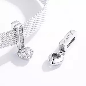 сребърен талисман Metropolitan Shiny Heart Bead