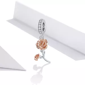 Сребърен талисман Simple Roses