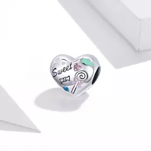 Сребърен талисман Sweet Candy Heart