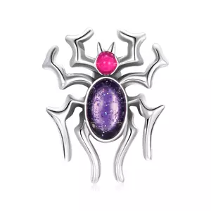 Сребърен талисман Violet Spider