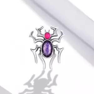 Сребърен талисман Violet Spider