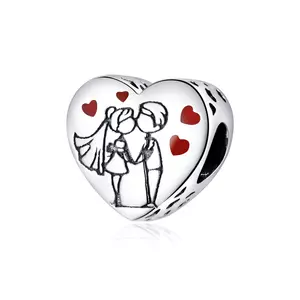Сребърен талисман Wedding Couple