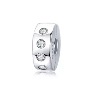 Сребърен талисман  с клипове Silver Crystals