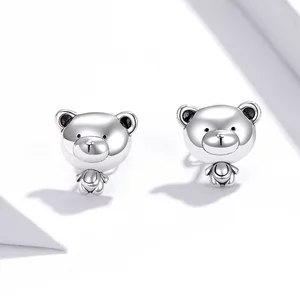 Сребърни обeци Teddy Bear