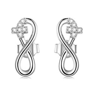 Сребърни обеци Beautiful Infinite Symbol