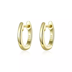 Сребърни обеци Classic Small Hoops golden