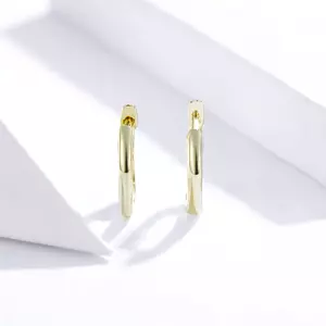 Сребърни обеци Classic Small Hoops golden
