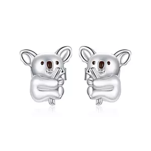 Сребърни обеци Cute Koala Bear