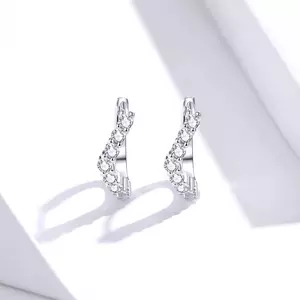 Сребърни обеци Elegant Crystals Hoops